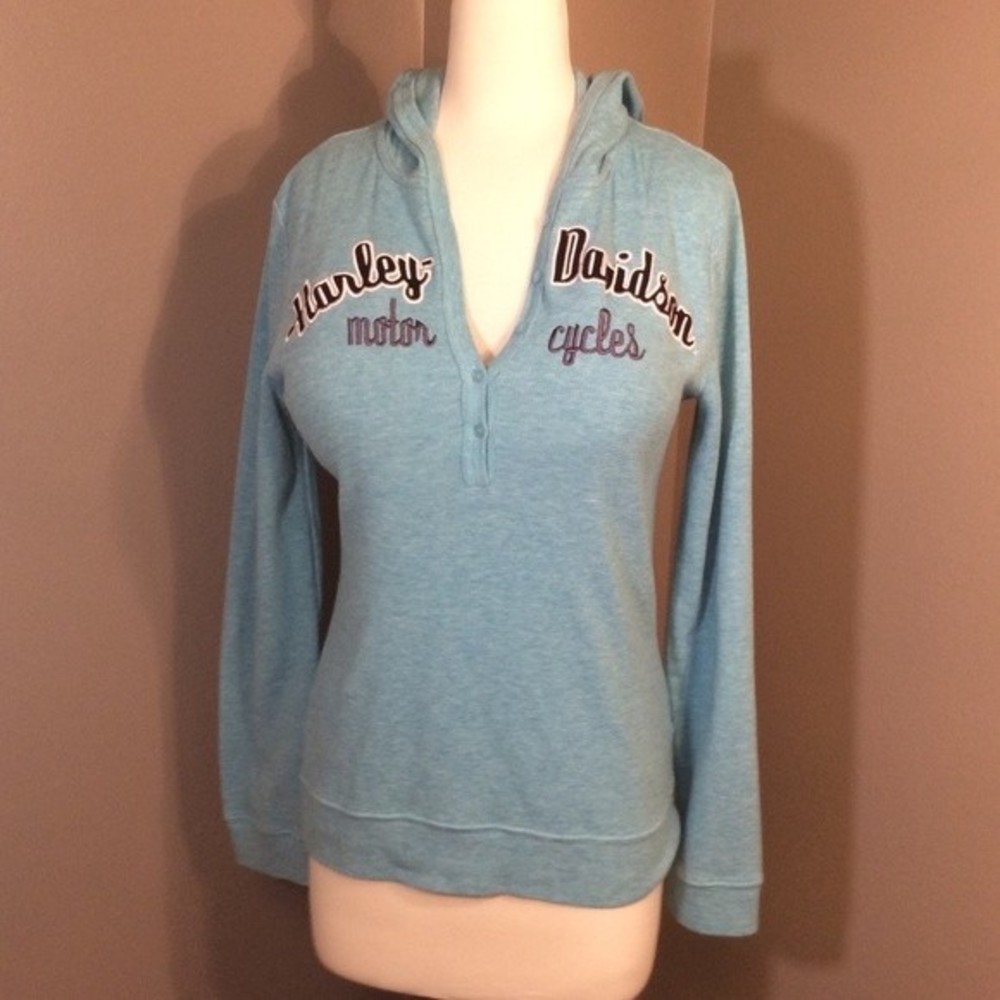 Harley-Davidson Blue Pull over Hoodie